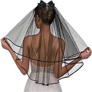 First Communion Veil Bow Wedding Veils Lace Catholic Bridal Veil Bachelorette Party Veil for Women Girls