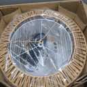 Farmhouse Chandelier Light Fixture, 5-Light Rattan Boho Chandeliers for Dining Room, Hand Woven Pendant Light with Linen Shade, Rustic Hanging Lighting for Kitchen Island, Bedroom (Bulb Not Included)