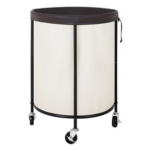 StorageWorks 52.8-Gallon(200L) Rolling Laundry Hamper, Heavy-Duty Round Laundry Basket with Wheels and Removable Bag, Hamper for Laundry Room Organization and Storage, Bathroom, Bedroom, Beige