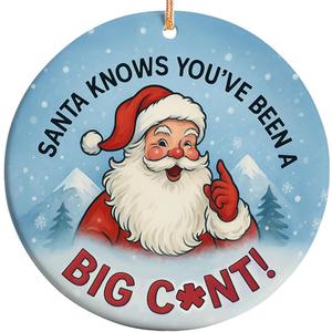 2025 Christmas Ornament  Adult Humor Ornament, Funny Naughty Christmas Decoration, Inappropriate Holiday Gag Keepsake Gift for Adults