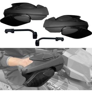 Sportsman Handguards, Hand Brush/Wind Guards with Mount Brackets Kit for Polaris Sportsman Scrambler 400 450 570 850 XP 1000 2007-2024 Accessories Black (2PCS, Replace #2876846, 2879380)