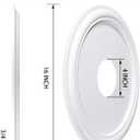 EIFHYT Molded Nylon Ceiling Medallion for Light Fixtures and Ceiling Fans 16"OD x 4"ID x 3/4"P (Fits Canopies up to 12-3/8") White
