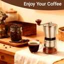 Ceramic Burr Manual Coffee Grinder with 8 Adjustable Coarseness Settings for Cold Brew Espresso Beans French Press Pour Over Drip Stainless Steel Hand Crank Coffee Mill for Home use or Travel Camping