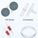 Uniclife Aquarium Air Pump Dual Outlet Fish Tank Aerator with Accessories for 5-200 Gallon Tank