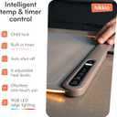 LED Electric Warming Mat for Food 26”x17”, Portable Food Warming Mat for Countertop with Adjustable Temperature & Timer, Fast Even Heating Roll-Up Silicone Pad for Buffet, Dinners