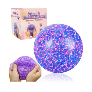Giant 4 Inches Jumbo Stress Balls for Adults Anxiety Relief, Nedoh Balls Squishy Balls Fidget Squeeze Squish Big Ball for Anti-Stress