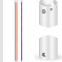 VIHOSE 36 Inch Ceiling Fan Downrod with Extension Cord 3 ft White Downrod for Ceiling Fan 1 Inch Outside Diameter Not Threaded Suitable for a Wide Range of Fans