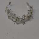 CLOACE Crystal Crown and Tiara Silver Beaded Crowns Headpiece Bride Wedding Headwear Hair Accessories for Women and Girls