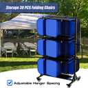 Folding Chair and Table Cart,400LBS Weight Capacity Folding Chair Dolly Maximize The Use of Vertical Space 4pcs Swivel Caster Folding Chair Cart with Straps Simplify Transportation of Chair and Table