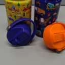 SANDJEST Kid Water Bottle 12oz with Straw Lid - 2-Pack Insulated Stainless Steel Water Bottles for Kids Boys Girls - Travel Cup for School Sports, Construction & Transportation