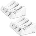 Morelax 2 Pcs Morelax Soap Bar Holder for Bathroom/Kitchen Sink, Marble Soap Dish for Bar Soap, Waterfall Soap Holder Saver (2Pack-White Marble), 3.62 x 2.76 x 1.57 inches (R-202101)