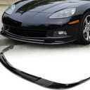 Front Bumper Lip fit for Chevrolet Corvette 2005-2013,for Chevy Corvette C6 Base Convertible Hatchback 2005-2013 3-Piece Front Bumper Lip Splitter Gloosy Black