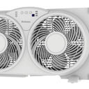 Holmes 9 Inch TwinBreeze Reversible Window Fan 3 Speed Remote CleanBreeze White