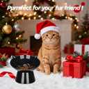 Detachable Slow Feeder Cat Bowl- Elevated Cats Feeder Tilted, 7 Inch Large Extra Wide Raised Cat Food Bowl Whisker Friendly, for Indoor Cats and Small Dogs Anti-Vomiting Black