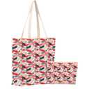 2PCS Makeup Cosmetic Bag Canvas Tote Bag for Beach Work Office Thank You Birthday Friendship Gifts for Women Girls Grandma Aunt Coworker Nurses Day Birthday Christmas（Abstract Watercolor Pattern）