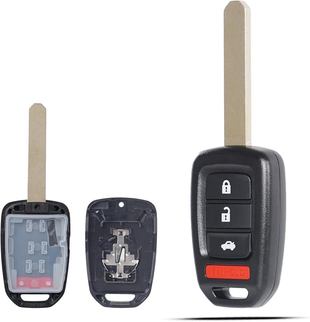 SUPALAND Key Fob Shell Case Replacement Fits for Honda Accord Civic CRV HRV 2013-2021 Keyless Entry Remote Control 4 Button Pad Cover MLBHLIK6-1TA MLBHLIK6-1T