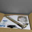 DLLT Metal Floor Lamp, Adjustable Swing Arm Reading Standing Lamp, 9W Modern Pole Light Brass Task Lighting for Living Room Bedroom Office Home Decor, E26 Bulb Included, Gold