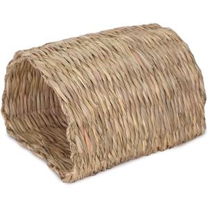PEMAR Seagrass House Tunnel Hutch  Woven Grass Hideaway & Chewable Tunnel for Small Pets (Rabbit, Guinea Pig, Chinchilla)  Natural Non-Toxic Pet Habitat & Hideout