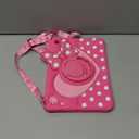 Boaretiu Kids Case for Samsung Galaxy Tab A9 Plus 11 Inch 2023 (SM-X210/X216/X218) - Cute Girly Cartoon Soft 3D Bow Heart Dot Silicone Case with Strap & Rotating Stand Tablet Cover for Girls Teens