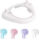 4 PCS Toothbrush Head Covers (Multicolor) Compatible with Oral-B Electric Toothbrush Head + Toothbrush Holder with 1 Charging Stand Slot and 2 Toothbrush Head Stands
