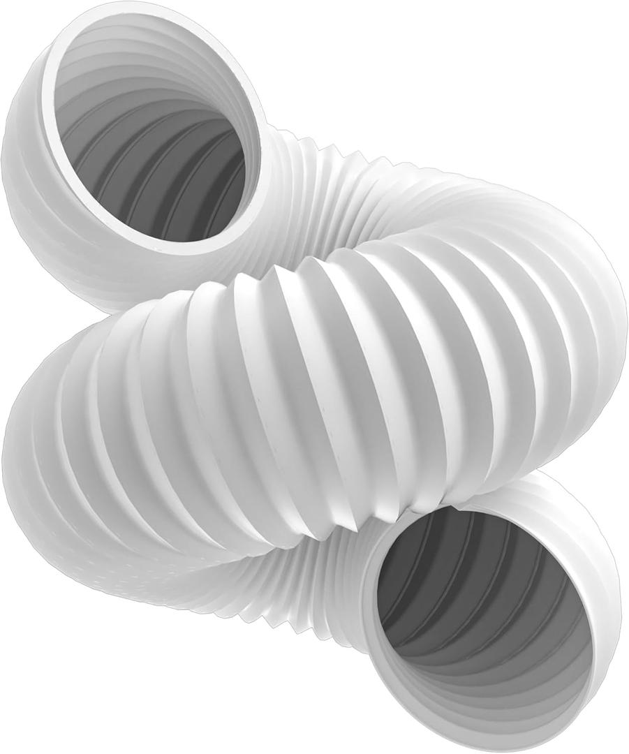 Flexible AC Exhaust Hose: 5.1" Diameter Counterclockwise AC Hose, Length to 80", Portable Air Conditioner Vent Hose Compatible with Delonghi & LG Air Conditioner Parts