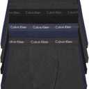 Calvin Klein Men's Cotton Classics 5-Pack Boxer Brief (Medium, 2 Blue Shadow Body W/Blue Shadow Waistband, 2 Charcoal Heather Body W/Charcoal Heather Waistband, 1 Black Body W/Black Waistband)