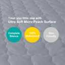 Pack and Play Sheets Mattress Pad Protector Fitted Waterproof Playard Mattress Cover, Compatible with Graco Pack n Play & Dream On Me & Pamo Babe, Playpen/Playard Sheet Quilted, Gray, 39" x 27"