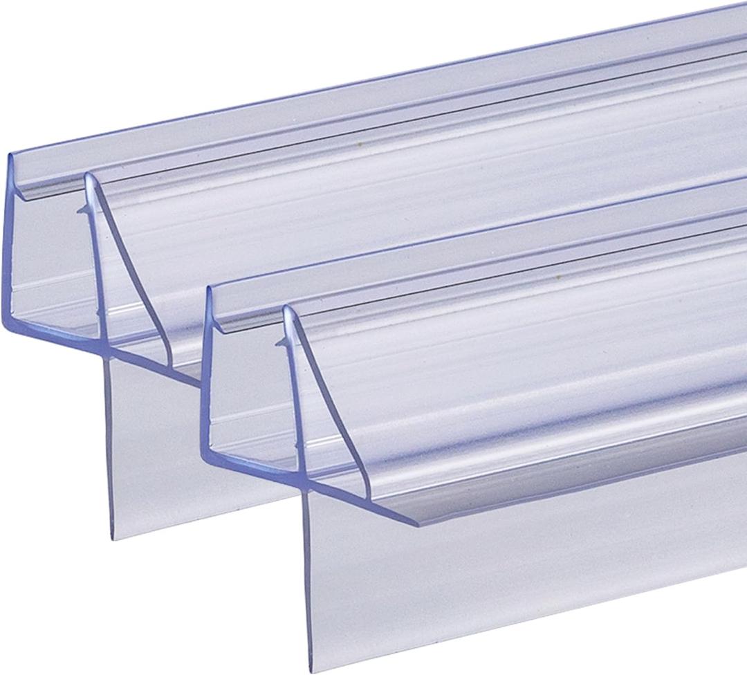 ShowerDoor Bottom Seal 2-Pack 3/8" x 36" Frameless Glass Shower Door Seal Strip Stop Leaks and Create a Water Barrier Replacement Shower Cubicle Shower Screen Seal Strip