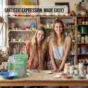 Eco Stone Casting Resin Kit  Non-Toxic Plaster of Paris Alternative  Fast Curing & Demolding, Water-Based Formula for DIY  Easy to Use Acrylic Resin Powder Kit (3.6kg, 7.5lbs)