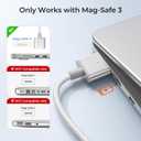 Basesailor USB C to Magnetic 3 Charger Cable 10FT/3M,140W Type C Mag Safe 3 Charging Cord for MacBook Air (13" 15" 2026,2025,2024,2023,2022),Pro (16" 14" M5,M4,M3,M2 Pro/Max 2023,M1 Pro/Max 2021)