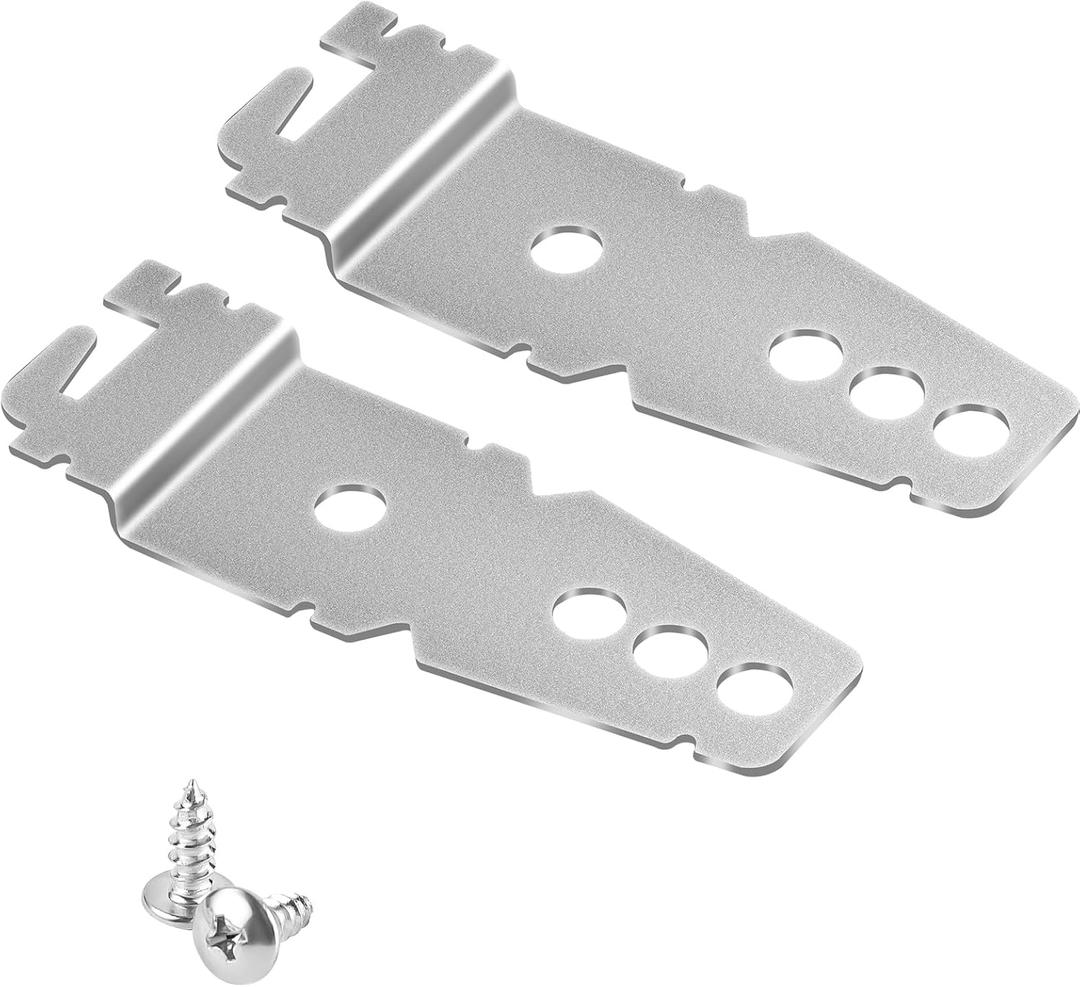 2pcs Dishwasher Mounting Bracket for, Under Counter Dishwasher Clips Universal 8269145 Dishwasher Bracket for Granite Countertop with Screws Compatible with GE Samsung