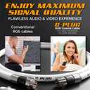 G-PLUG 10FT RG6 Coaxial Cable Connectors Set - High-Speed Internet, Broadband and Digital TV Aerial, Satellite Sky Cable Extension- Weather-Sealed Double Rubber O-Ring and Compression Connectors White
