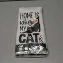 4 Pcs Modern Black Cat Themed Kitchen Dish Towels, Cat Lover Gifts for Women Friend Coworker Sister Christmas New Year Birthday Friendship Housewarming Gifts, Suitable for Bathrooms Restaurant Decor (Multicolor 289)