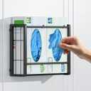 THYGIFTREE Magnetic Glove Holder for 2 Boxes, Wall Mount Metal Rubber Latex Disposable Gloves Tissue Dispenser for Toolbox Garage Workshop Kitchen Fridge