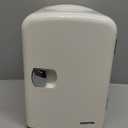 Gourmia GMF600 Thermoelectric Mini Fridge Cooler and Warmer - 4 Liter/ 6 Can - For Home,Office, Car, Dorm or Boat - Compact & Portable - AC & DC Power Cords - White