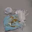 MotiMind 50 Set Pop Bottle Tags, Champagne Baby Shower Favor Labels When Pops Tags with Bows and Ribbon for Party Guest Gifts(Blue)