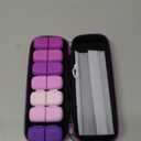 Weekly Pill Organizer, 7 Day Travel Medicine Pill case with Moisture-Proof Silicone Lid, Large AM PM Daily Pill Organizer 2 Times a Day for Vitamins & Supplements, Secure Zipper Pill Box(Purple)