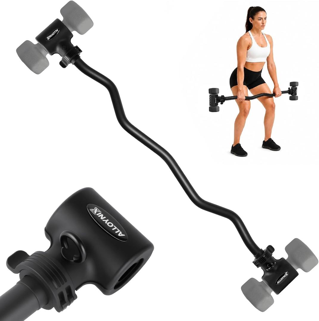 Dumbbell to Barbell Converter 2.0 – Transform Dumbbells into Barbell Set for Home Gym, Adjustable Weight Bar with Anti-Slip Foam Grip, Steel Clamp & 200LB Max Capacity, Compatible with Standard Dumbbells