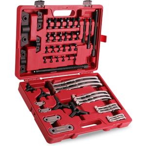 Reywoo Gear Puller Set, 3" 4" 6" 8" Bearing Puller Kit for Pulley Gear Bearing Flywheel Removal, Cr-V Steel 2 Jaw & 3 Jaw Gear Puller with Reversible Jaws
