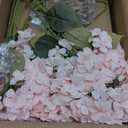6 Sets Mason Jar with Lights Pink Hydrangea Decorative Pink Centerpieces for Tables Mason Jars Flowers Decorations LED Farmhouse Vase for Home Wedding Event Party Decor