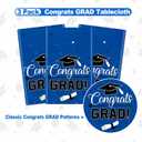 2 x 3 Pack Graduation Tablecloth, 54 x 108 Inch Congrats Grad Table Cloth, Plastic Disposable Rectangle Blue Class of 2026 Table Cover for Graduation Party Decorations and Party Supplies