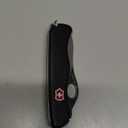 Victorinox One-Hand Sentinel Pocket Knife with Lock Blade, Carry Clip and Key Ring - Black