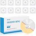 10 PCS Ostomy Barrier Rings, Ostomy Supplies, 2 mm Thickness Moldable Ostomy Rings Medical Grade Hydrocolloid Adhesive Barrier Rings Better Seal for Ostomy Bags (Box of 10)