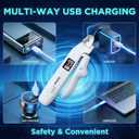 2-in-1 Dog & Cat Nail Clipper and Grinder with LED Light, Low-Noise Electric Pet Nail Trimmer, Safety Lock & Nail Catcher, USB-C Rechargeable, 3 Grinding Ports for Small Medium Large Pets