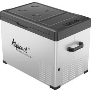 Alpicool C40 Portable Car Freezer, 12 Volt Refrigerator, 38 Quart(35.7 Liter) Fast Cooling 12V Car Fridge, Car Cooler for RV, Truck, Camping, Outdoor -12/24V DC and 100-240V AC