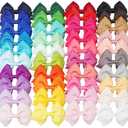 JOYOYO 40 Colors 4" Hair Bows Clips Girls Pigtail Bows Alligator Clips for Baby Girls Fine Hair Infants