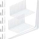 SOUJAP 24 Pack 10 x 12 Inch White Shelving Brackets, Metal L Brackets Supports, Wall Corner Angle Shelf Brackets with 144 Screws and 72 Plastic Expansion Tubes for Wall Hanging