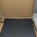 SUPER DEAL Portable 4 Foot Plastic Folding Table, Indoor Outdoor Heavy Duty Fold-in-Half Picnic Party Camping Barbecues Table with Carrying Handle, Black