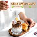 2 x DOITOOL Colorful Glass Spoons for Coffee Stirring, 6Pcs Borosilicate Rod Reusable Teaspoons for Tea Espresso Cocktails, Long Handle Swizzle Stick for Hot Cold Drink, 5.5 Inch Mixing Utensil