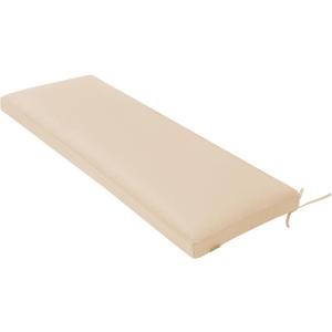 QILLOWAY Indoor/Outdoor Bench Cushion, Thick Upholstery Foam Couch Swing Pads with Ties,48-Inches,Beige/Sand/Camel.